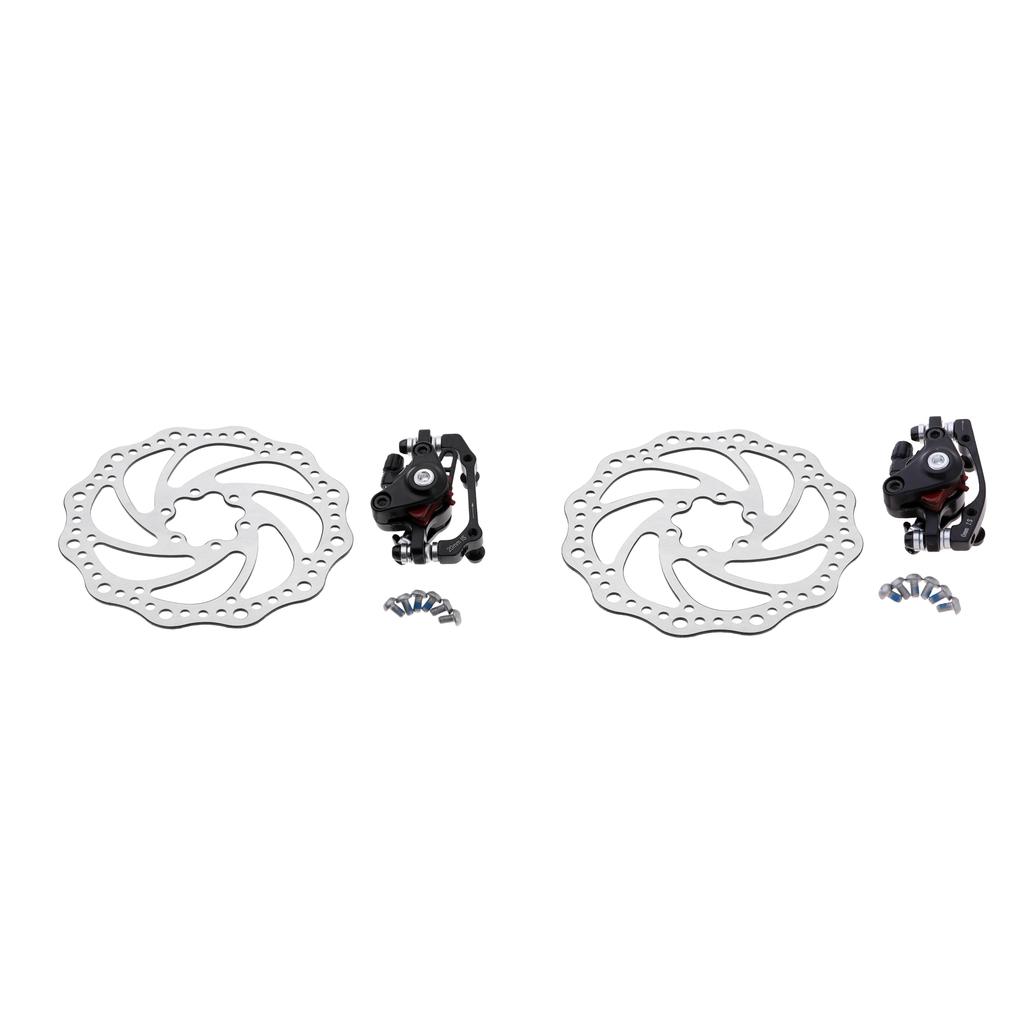 Bike Disc Brake Rotor Mechanical Caliper 160mm Cable Set Front Caliper Rotor