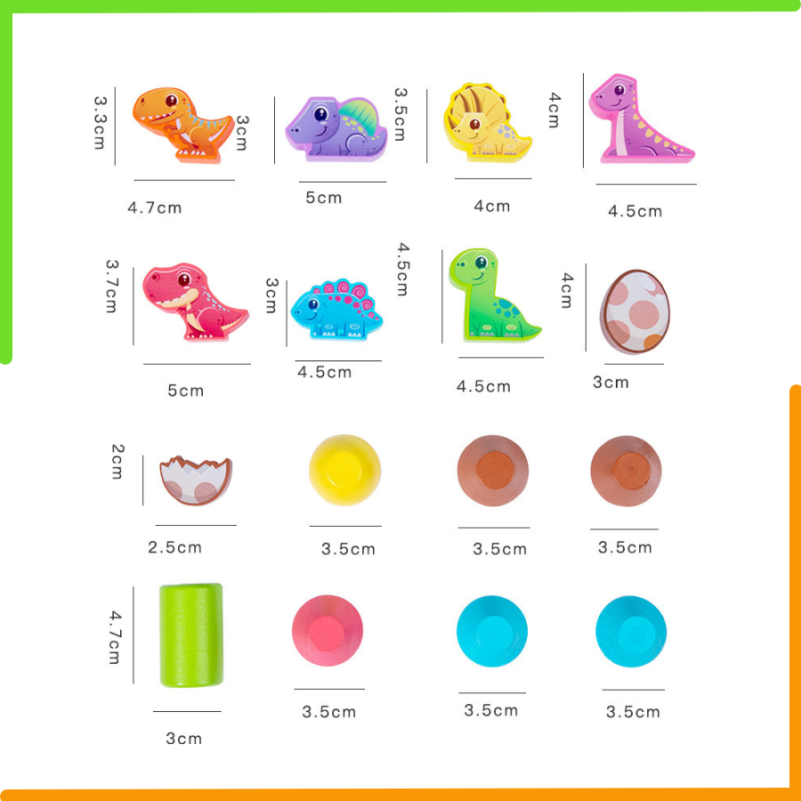 Xếp Hình Động Vật Montessori - Bộ đồ chơi xếp hình khối thăng bằng khủng long Toddler Toys bằng gỗ cho bé từ 03 tuổi