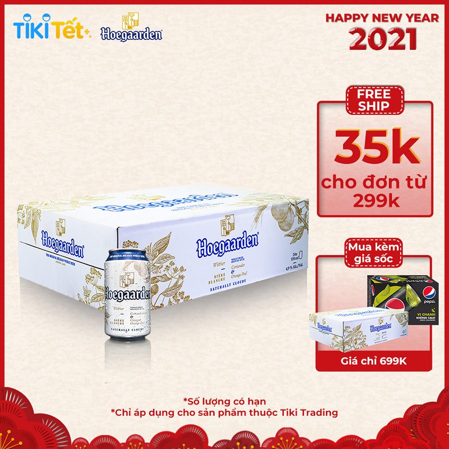 Bia Hoegaarden White 330ml Thùng 24 lon