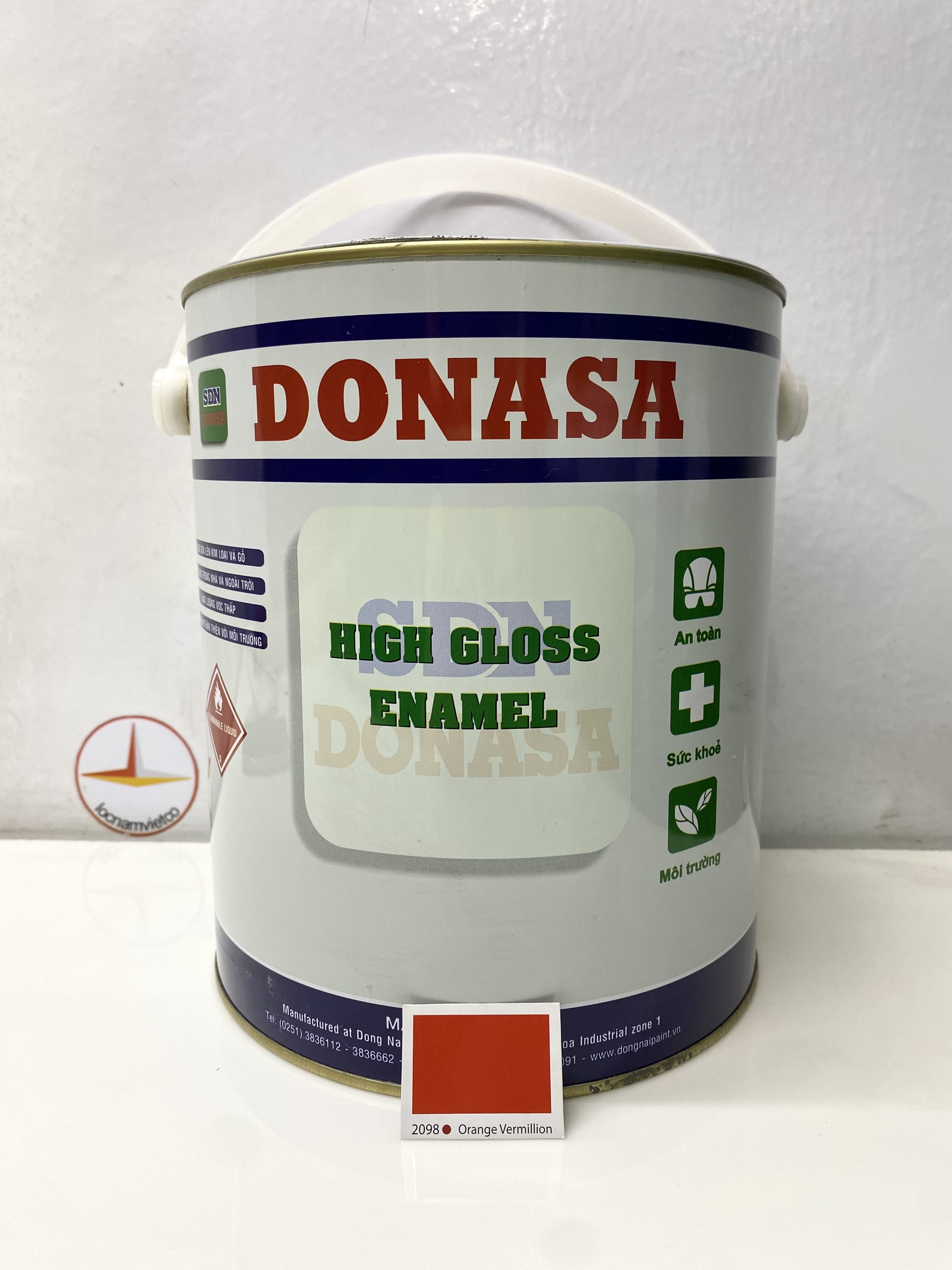 Sơn dầu Đồng Nai Donasa màu đỏ 2098 3kg _ DLF 2098
