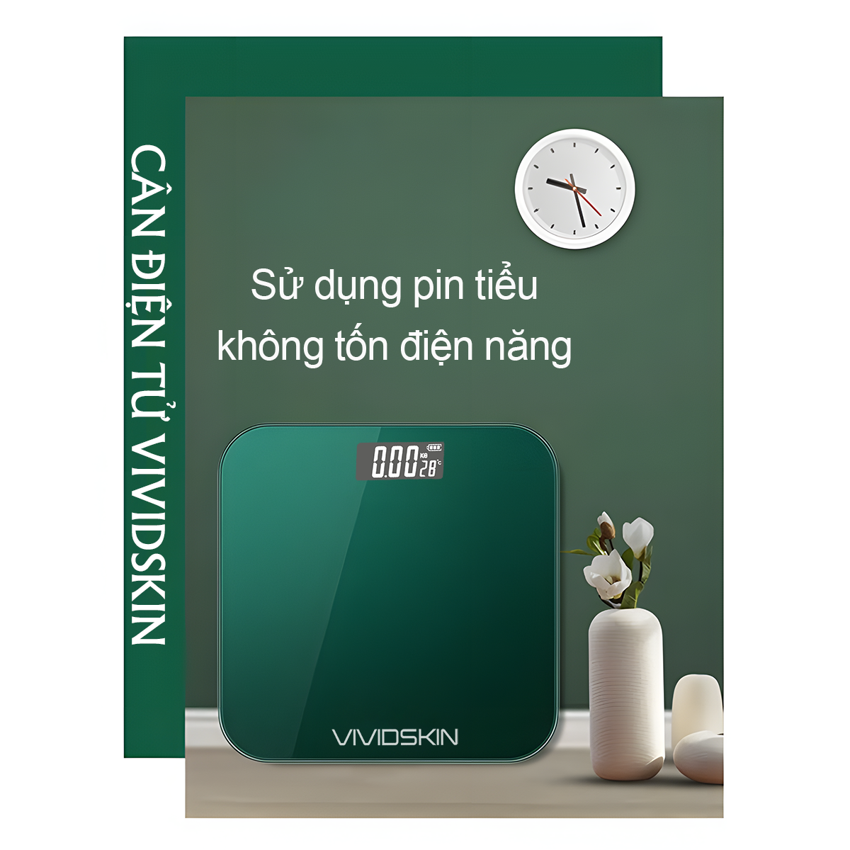 Cân điện tử sức khỏe Vivid Skin, Cân điện tử thông minh độ chính xác cao 50g