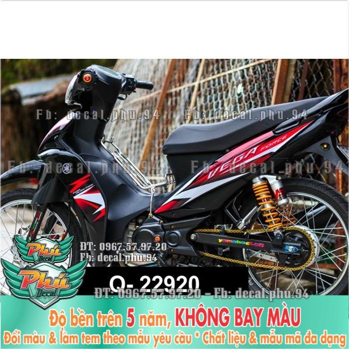 Tem rời Sirius FI đời đầu đỏ xe đen  -1