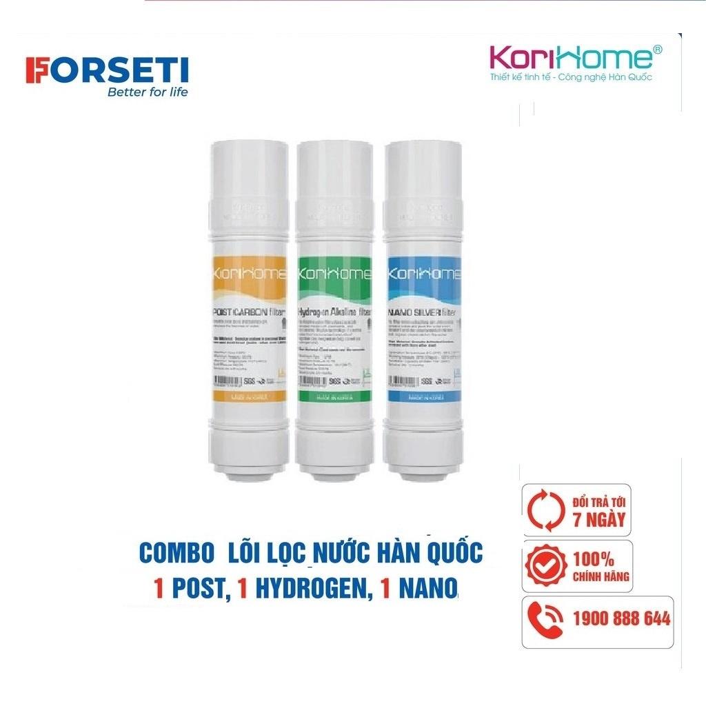 Combo 3 lõi chức năng Korihome (Post, Nano, Hydrogen) - Hàng Chính Hãng