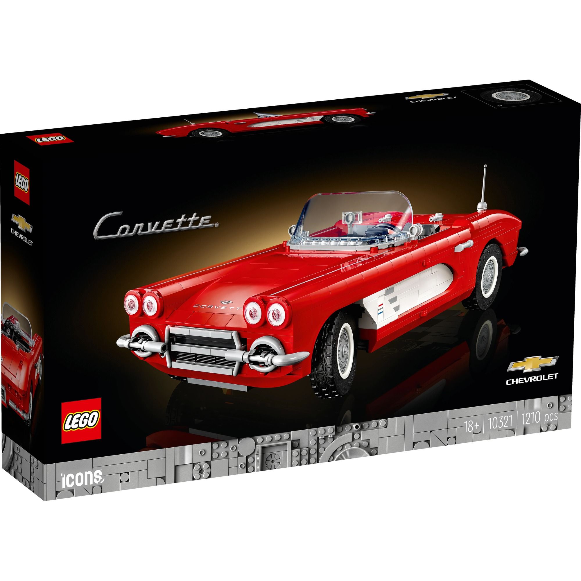 LEGO ADULTS 10321 Đồ chơi lắp ráp Siêu xe Chervolet Corvette 1961