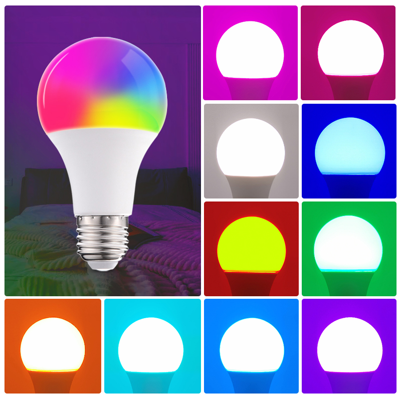 Bóng Đèn LED RGB 220V Đèn Thông Minh 7W Với Điều Khiển Từ Xa LED Home Magic RGB Thay Đổi Màu Có Thể Điều Chỉnh Độ Sáng, Trang Trí Nội Thất Quán Bar Tiệc Tùng