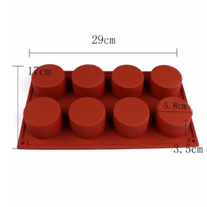 Khuôn silicon 8 khối tròn