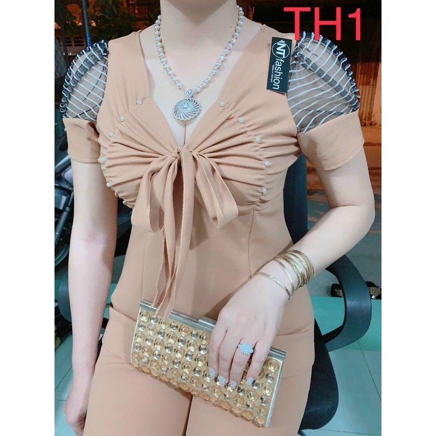 ĐỒ BỘ DÀI THUN CÁT HÀN TRƠN TAY LƯỚI-CHVV2