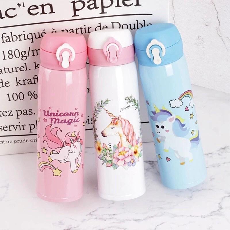 Bình giữ nhiệt nắp bật INOX 304 FG Good Finish họa tiết siêu đáng yêu - An toàn cho bé dung tích 500ml
