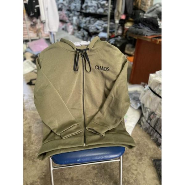 Áo khoác hoodie form rộng CHAO có zip kéo,nón to trùm đầu unisex nam nữ mẫu áo khoác hè mới