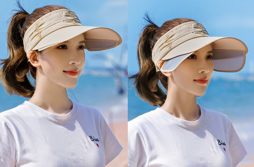 Mũ chống nắng rộng vành phong cách Hàn, nón chống nắng nữ vành điều chỉnh