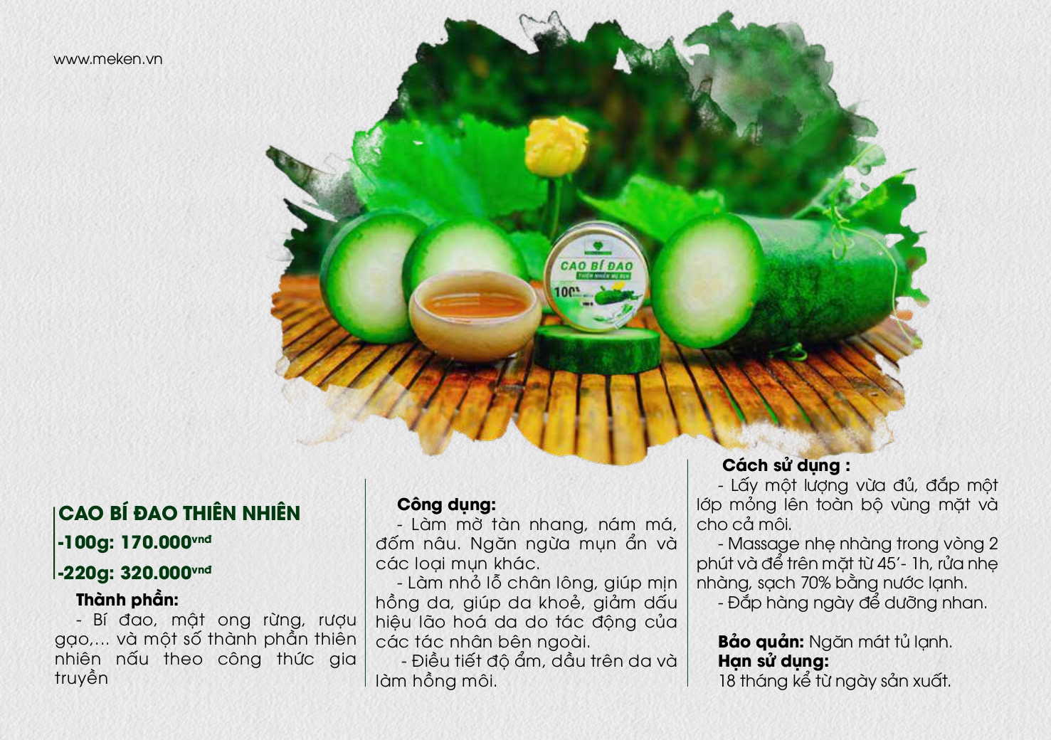 Cao Bí Đao Thiên Nhiên Mẹ Ken 200 Gram