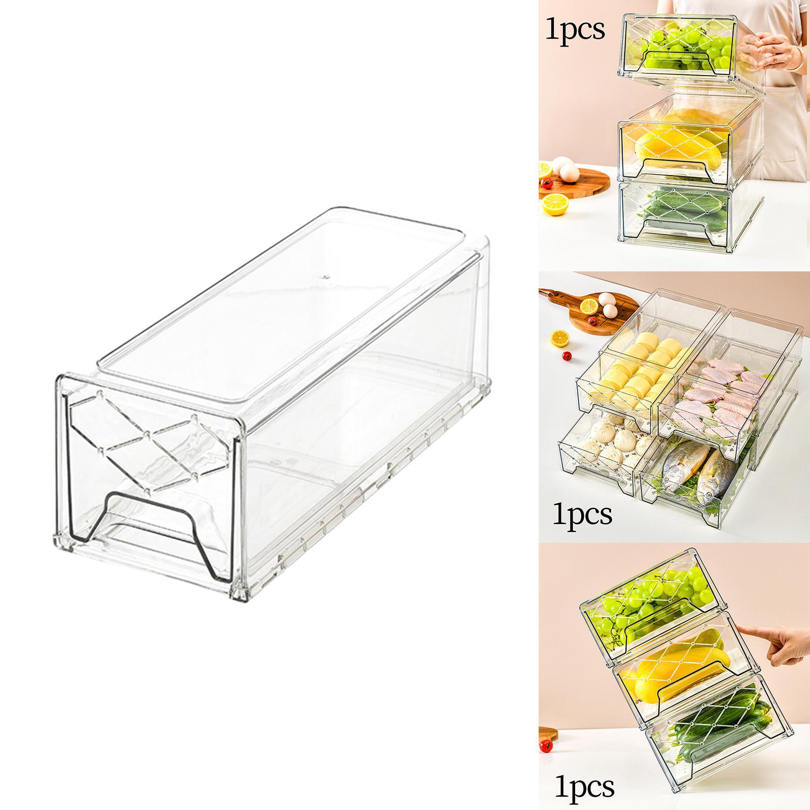 Fridge Drawers Pull Out  Multi-use Storage Container for Kitchen Home
