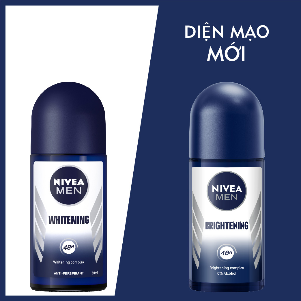 Lăn Ngăn Mùi NIVEA MEN Whitening Sáng Da (50ml) - 83748