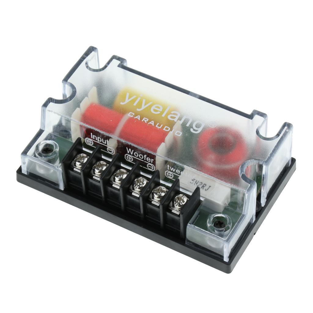 Car 12V Treble Bass 2 Way Audio Frequency Divider Speaker Crossover Filters