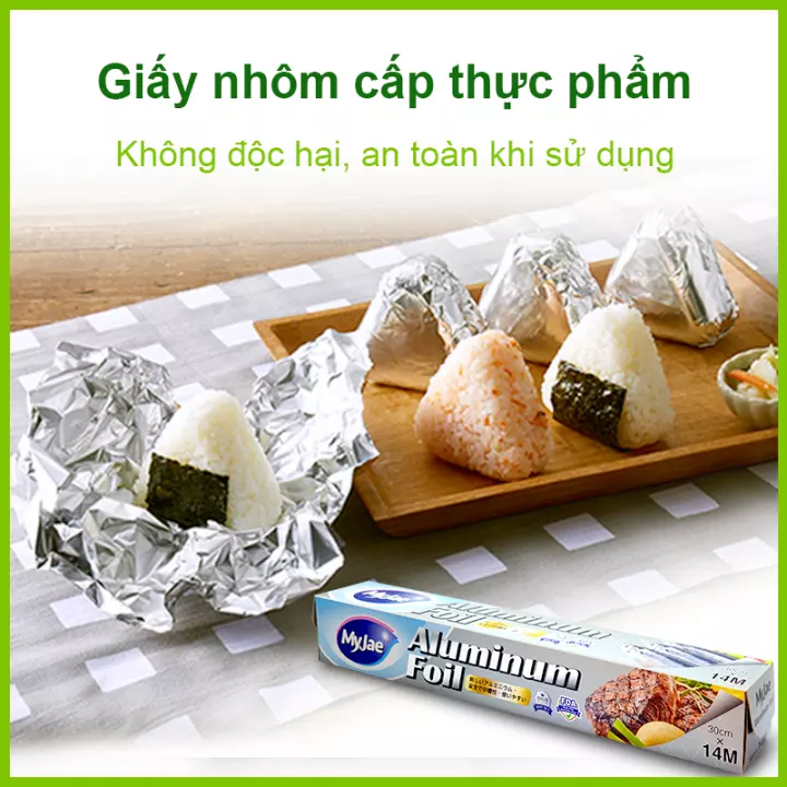 Combo 3 Hộp Giấy Bạc Màng Nhôm MyJae Đài Loan Để Bảo Quản, Nướng Thức Ăn, Bọc Thực Phẩm 30cm x 14m