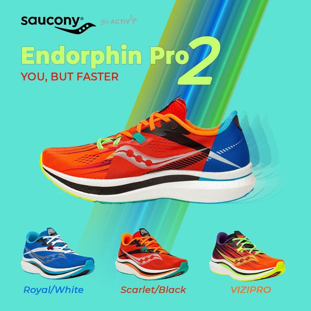 Giày Chạy Bộ Nam Saucony Endorphin Pro 2 Scarlet/Black - Đỏ Sậm/Đen