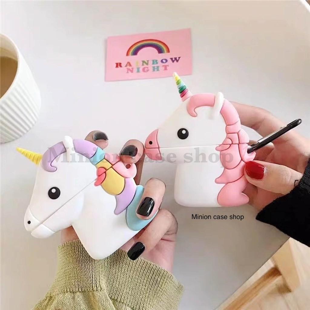 Bộ dụng cụ chuyên vệ sinh tai nghe dành cho Airpods 1/1 và Aipods Proairpod 1 và 2, tai nghe bluetooth i11,i12, i100, i9s... silicon 3D ngựa sừng Unicorn cao cấp