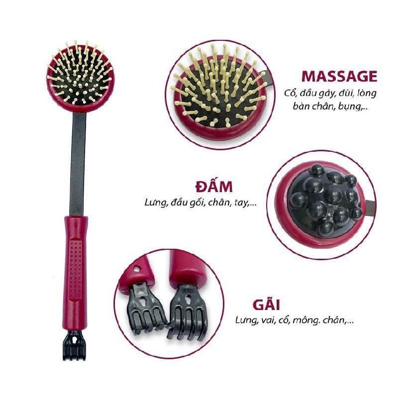 (Hàng Hot) Gậy matxa Body 3IN1 Gãi Lưng, matxa Đầu, Đấm Bóp, Massa Đấm Lưng - Giảm Đau Nhức Loại Tốt (Có Phân Loại)