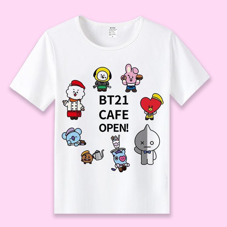 Áo phông co dãn in hình BT21 dành cho ARMY