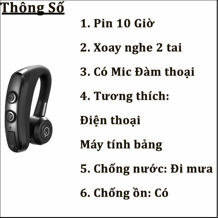 Tai nghe thông minh bluetooth 5.0 có mic đàm thoại PKCB PF74 - Hàng chính hãng