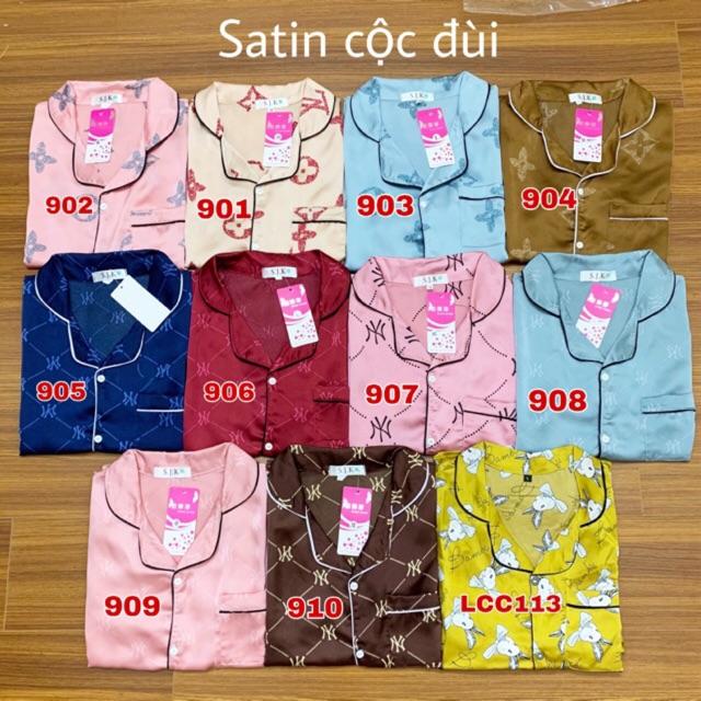 Bộ lụa satin cộc đùi có size, có túi