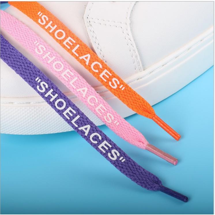 Dây giày dẹt OFF WHITE có chữ SHOELACES Nike Air Force 1 (AF1), Nike Air Jordan (AJ) 120 -160 cm