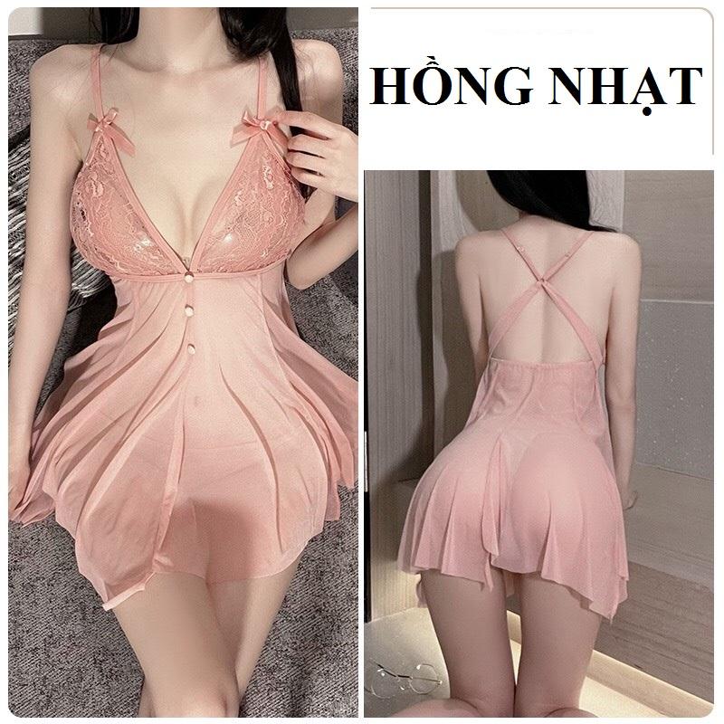 Váy ngủ ren trong suốt kèm chip cao cấp PT Lady VAY02