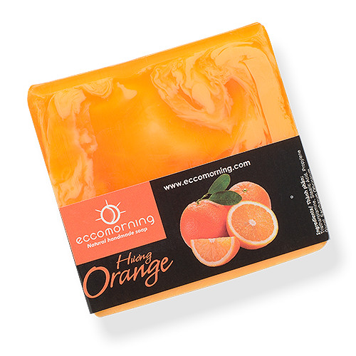 Xà Bông Thiên Nhiên Handmade eccomorning Hình Vuông Hương Cam - Orange Soap