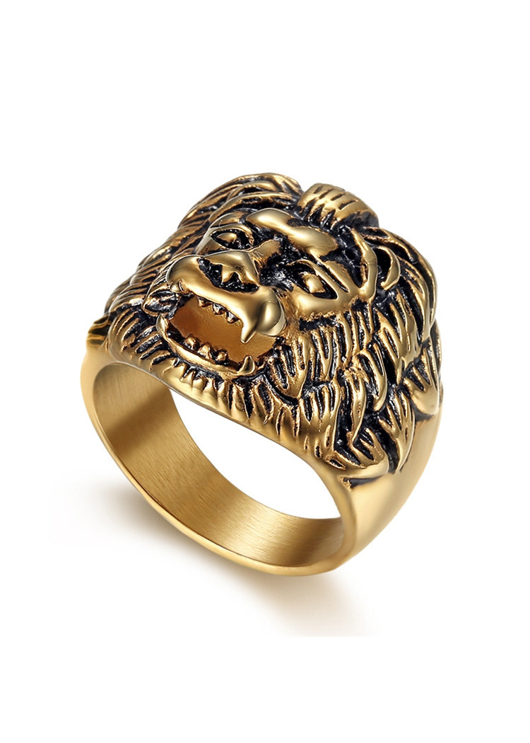 Nhẫn Nam Đầu Sư Tử Mạ Vàng 18k N33