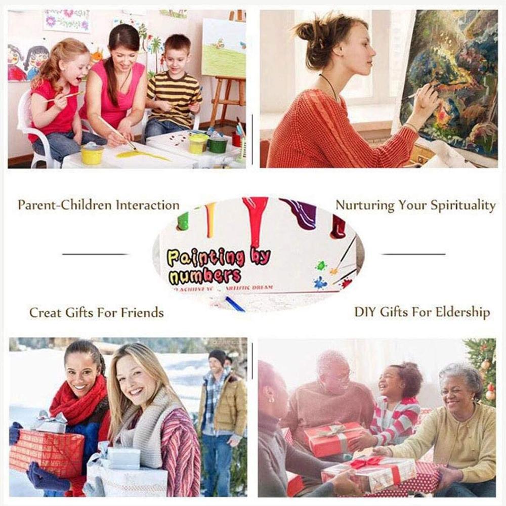 Tranh sơn dầu thủ công vẽ theo số Mẫu cảnh đẹp thiên nhiên