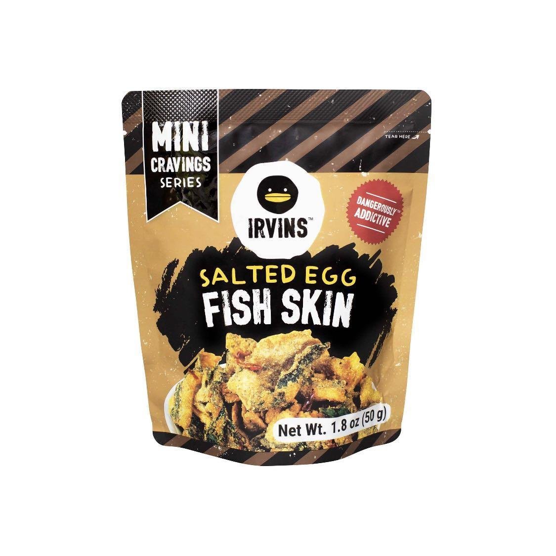 Da cá trứng muối 50g IRVINS - Mini Salted Egg Fish Skin 50g