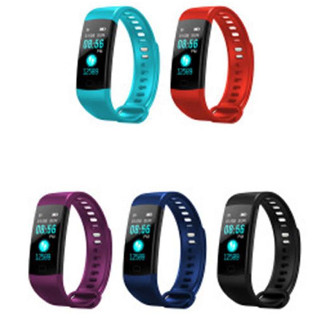 Bluetooth Smart Band Watch Fitness Tracker Bracelet Heart Rate Steps Red