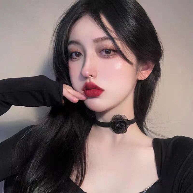 Vòng Cổ Choker Nhung Hoa Voan Xinh Xắn Thời Trang