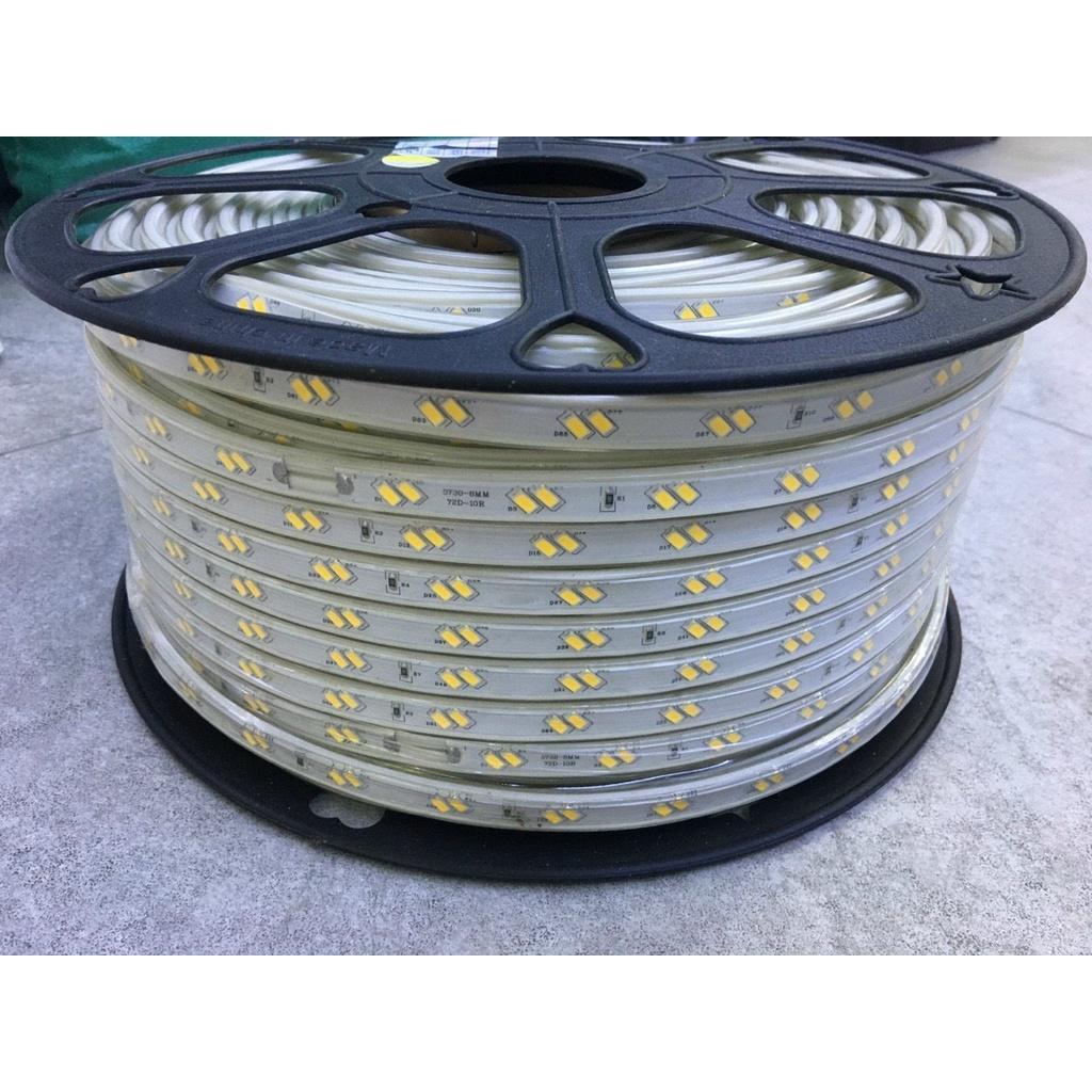 Đèn led cuộn 5730 trắng/vàng cuộn 100m quấn cây ngoài trời, trang trí quán cà phê, hắt trần