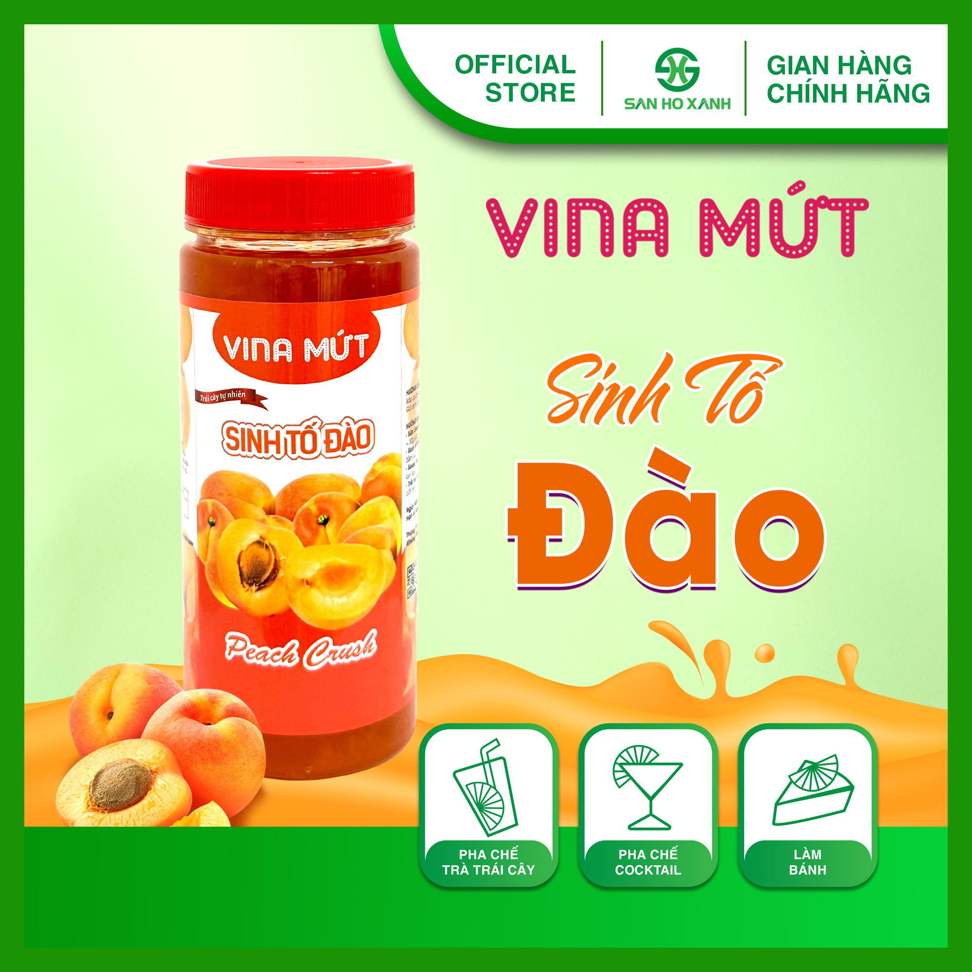 Sinh Tố VINA MỨT (Hũ 650gr) - Vị Trái Cây Tươi Tự Nhiên