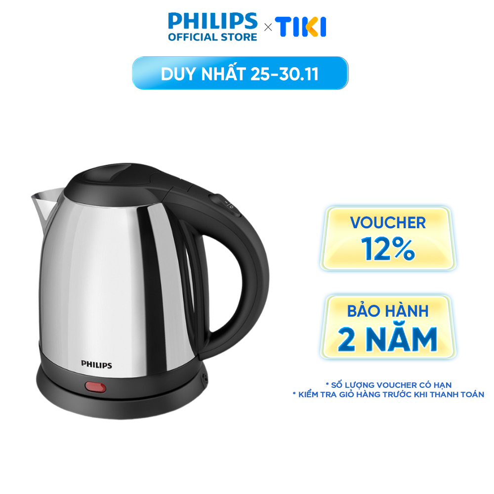 Bình đun siêu tốc PHILIPS HD9303 /03 1.2L - Hàng Chính Hãng