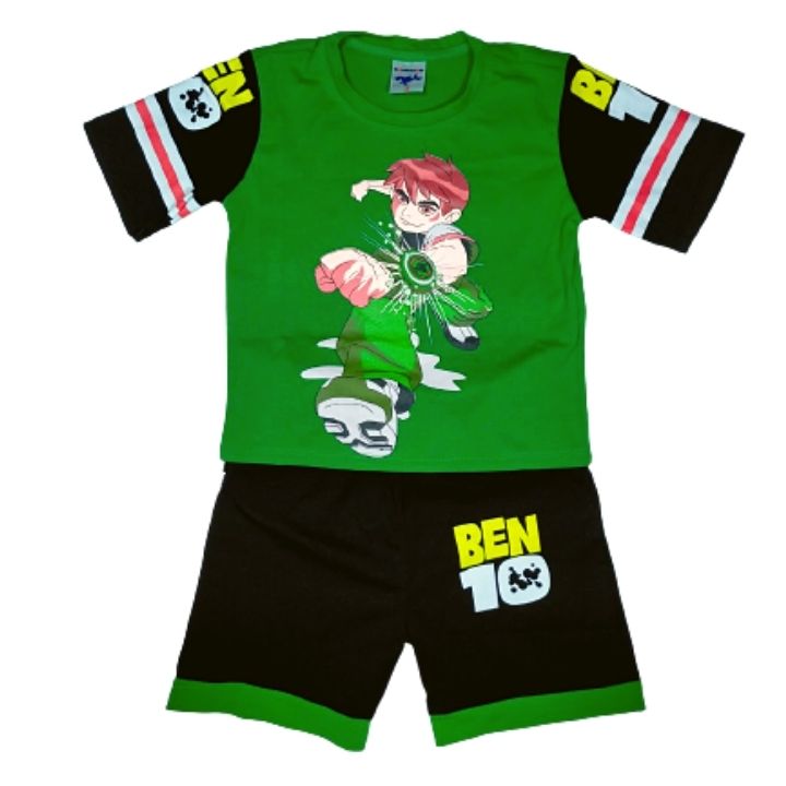 Đồ bộ bé trai hình Ben 10 từ 10-58kg. Chất thun cotton thấm hút mồ hôi-Kiến Lửa