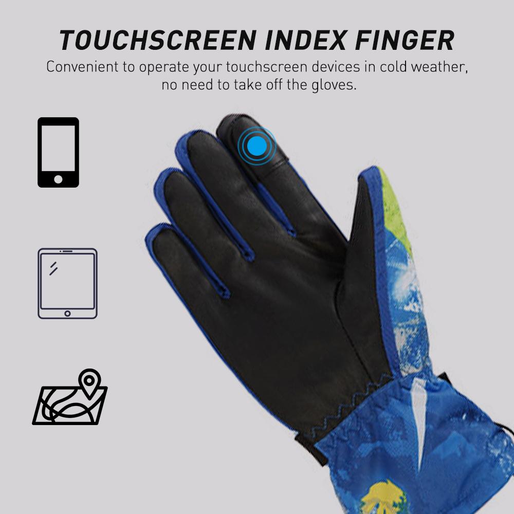 Waterproof Breathable Snow Gloves Touchscreen Winter Warm Ski Gloves