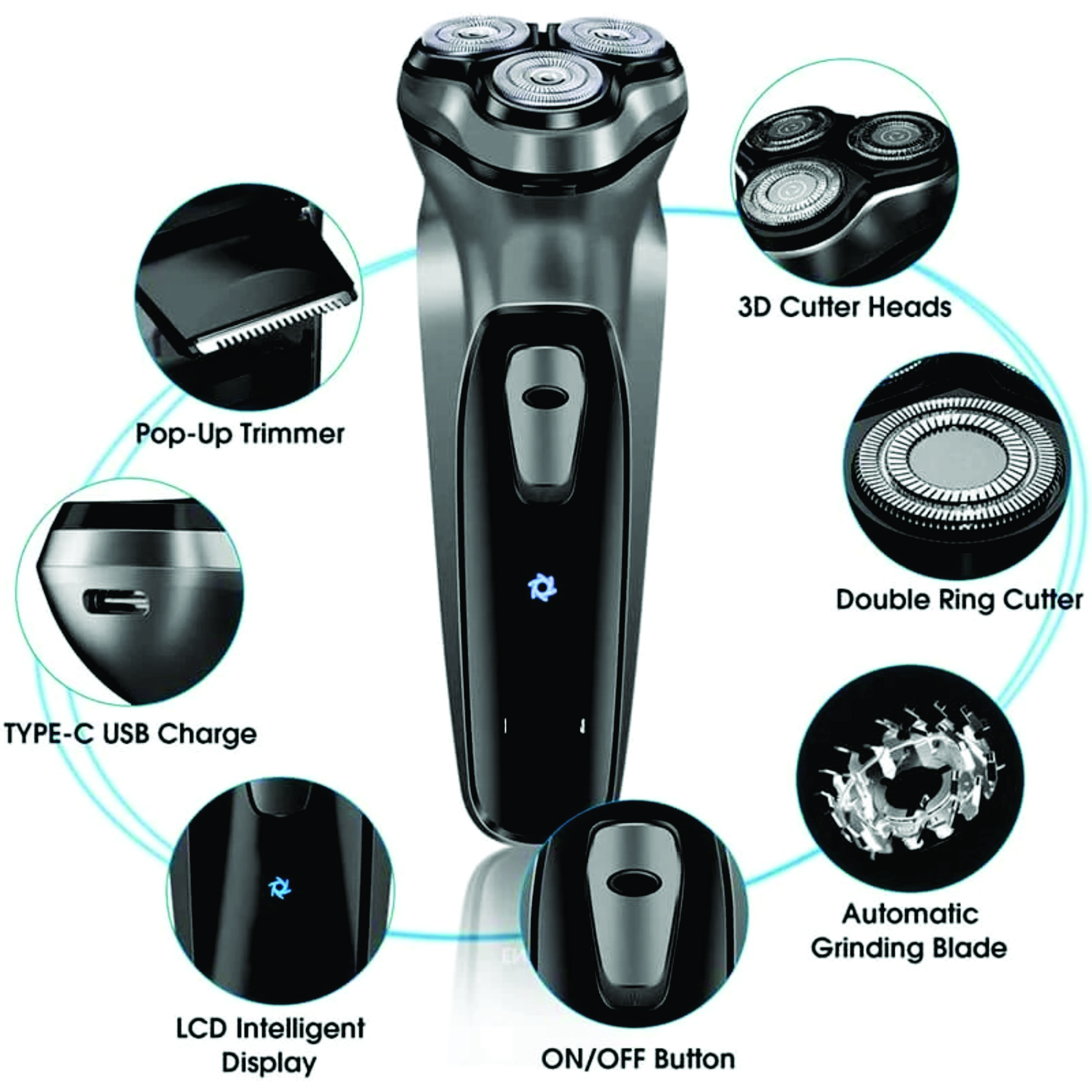 Máy Cạo Râu Enchen Blackstone Enchen , chống nước IPX7 pin sạc siêu bền - Hàng nhập khẩu
