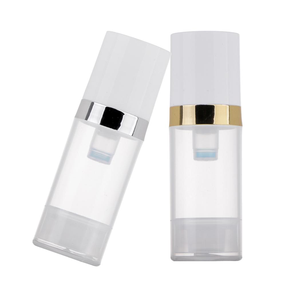 2X10 Ml Rõ Ràng Ép Chân Không Bơm Chai Đựng Mỹ Phẩm Loại Kem Dưỡng Hộp Đựng Lọ