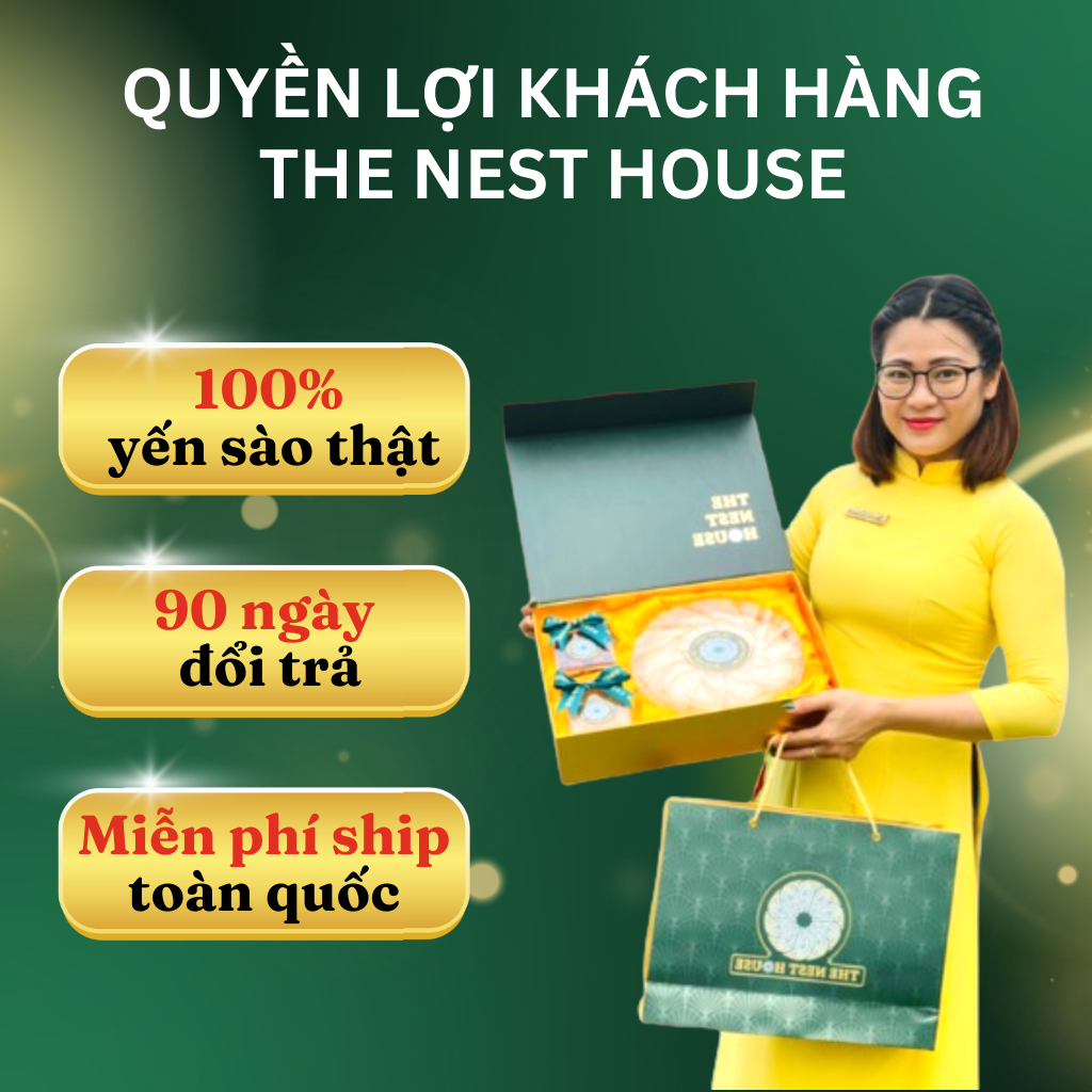 100G tổ yến sào tinh chế sợi dài loại 1 Khánh Hoà Nha Trang The Nest House