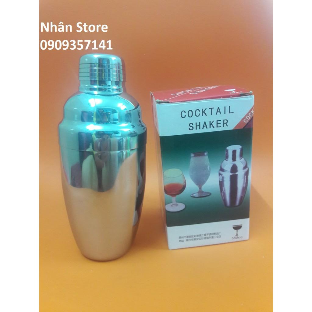 (SALE) Bình lắc cocktail shaker inox 550ml - Dụng cụ thiết yếu cho dân pha chế (Ảnh thật)