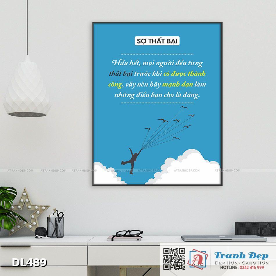Tranh động lực trang trí phòng làm việc - Hầu hết, mọi người đều từng thất bại trước khi thành công - DL489