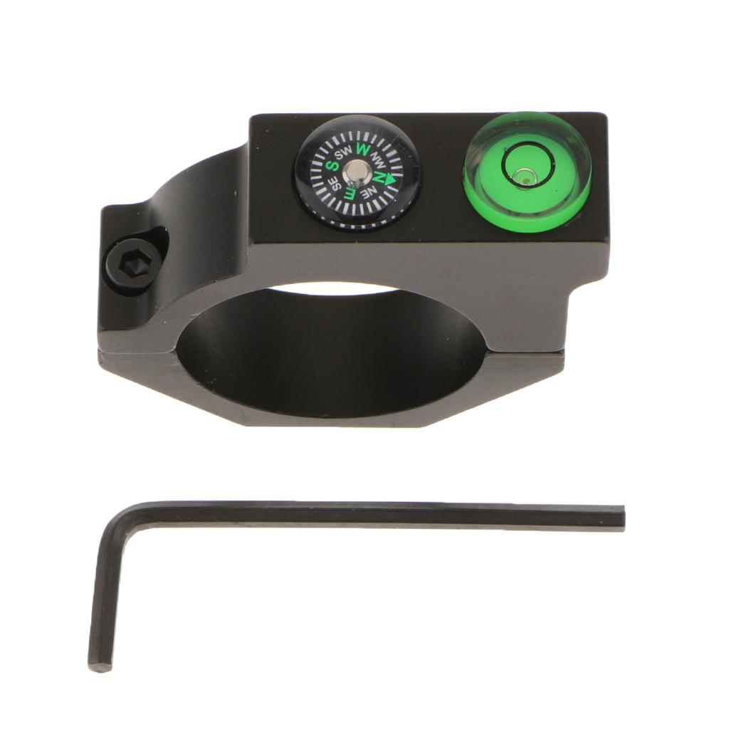 Aluminum Telescope Bubble Spirit Level Compass for 1.18" Ring Mount Holder
