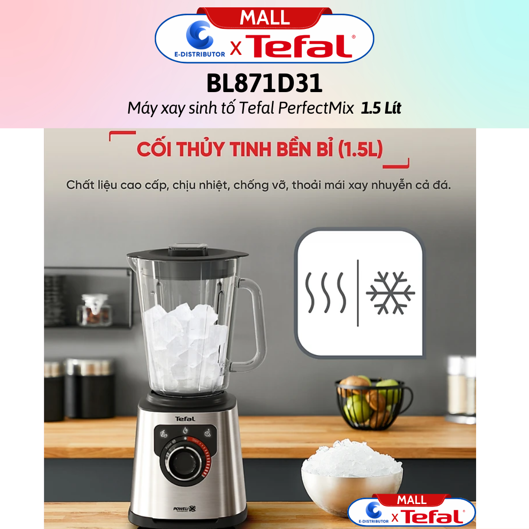 Máy xay sinh tố Tefal PerfectMix BL871D31 - Hàng chính hãng - Bảo Hành 12 Tháng