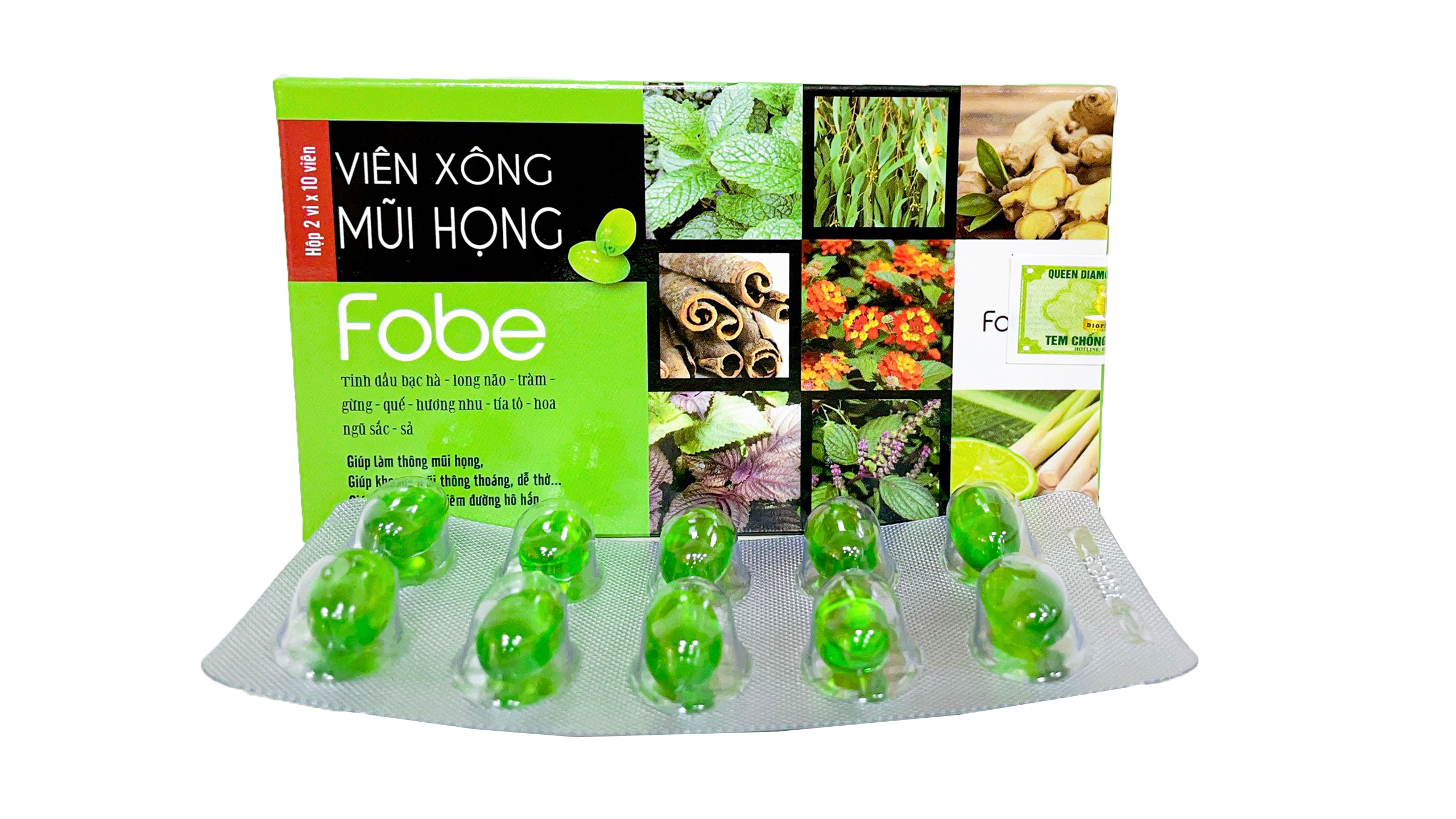 Viên Xông Giúp Thông Mũi Họng Giảm Nghẹt Mũi Sổ Mũi Tinh Dầu Hương Tràm
