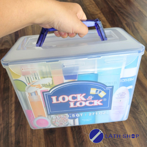 Hộp Bảo Quản Thực Phẩm Lock&amp;Lock Chia Ngăn Có Quai Xách HPL892- 8L - Hàng Chính Hãng