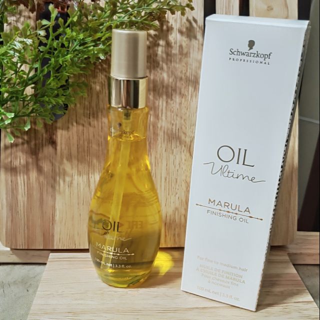 Tinh dầu dưỡng tóc sợi mảnh đến trung bình Schwarzkopf OIL Ultime Marula Finishing Oil 100ml (màu vàng nhạt)