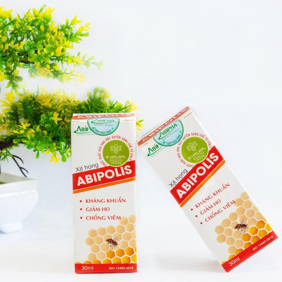 Xịt họng keo ong Abipolis 30ml đỏ - Dùng phổ biến hơn tại Phòng khám, Hô hấp, Tai mũi họng.