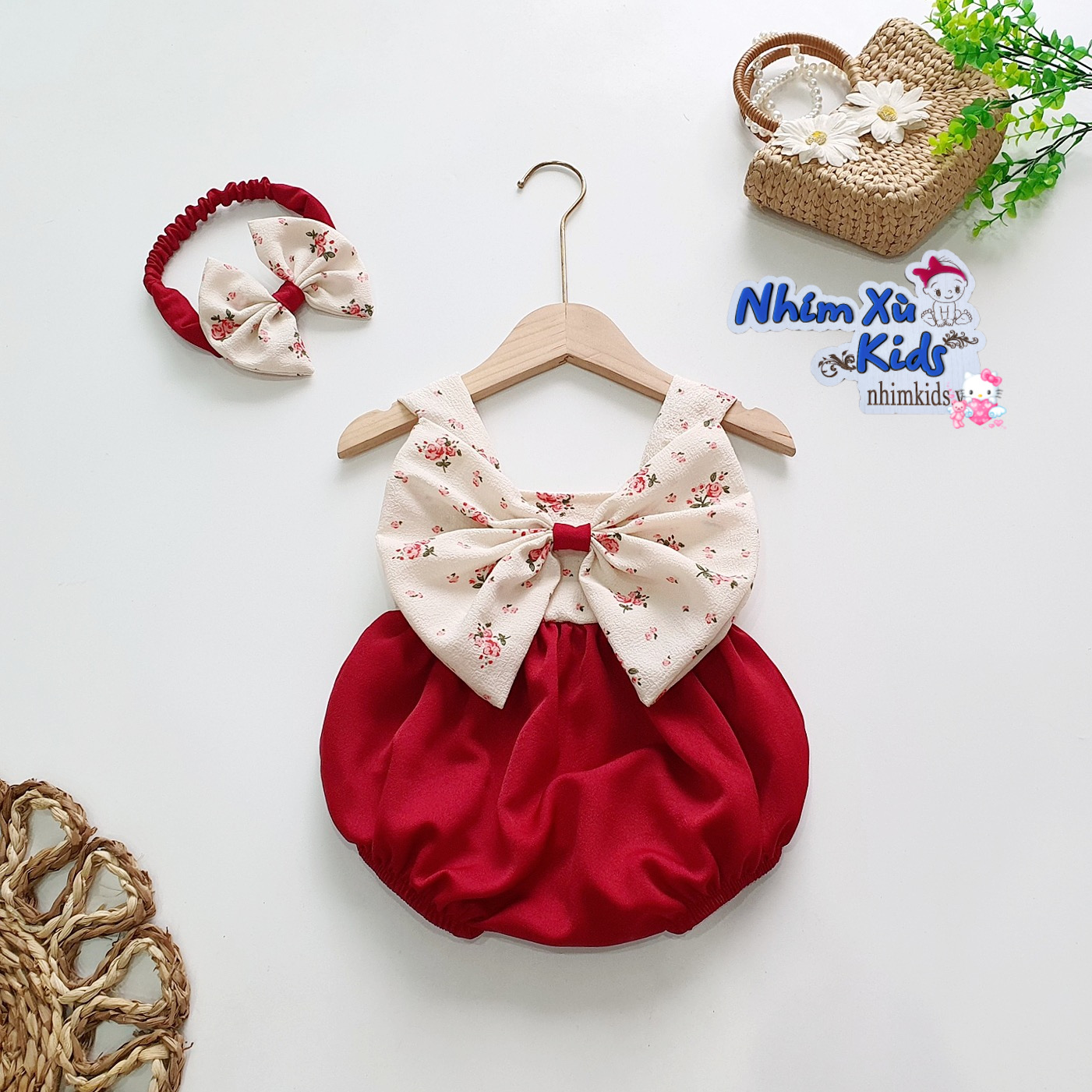 Body Nơ Đôi Xinh Xắn Cho Bé Yêu